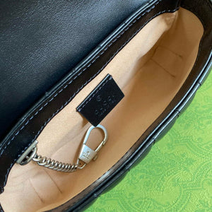 Gucci 476433 GG Marmont Super Mini Bag Black - Default Title - View 8