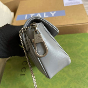 Gucci 476433 GG Marmont Super Mini Bag Grey - Default Title - View 3