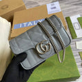 Gucci 476433 GG Marmont Super Mini Bag Grey - Default Title - View 1