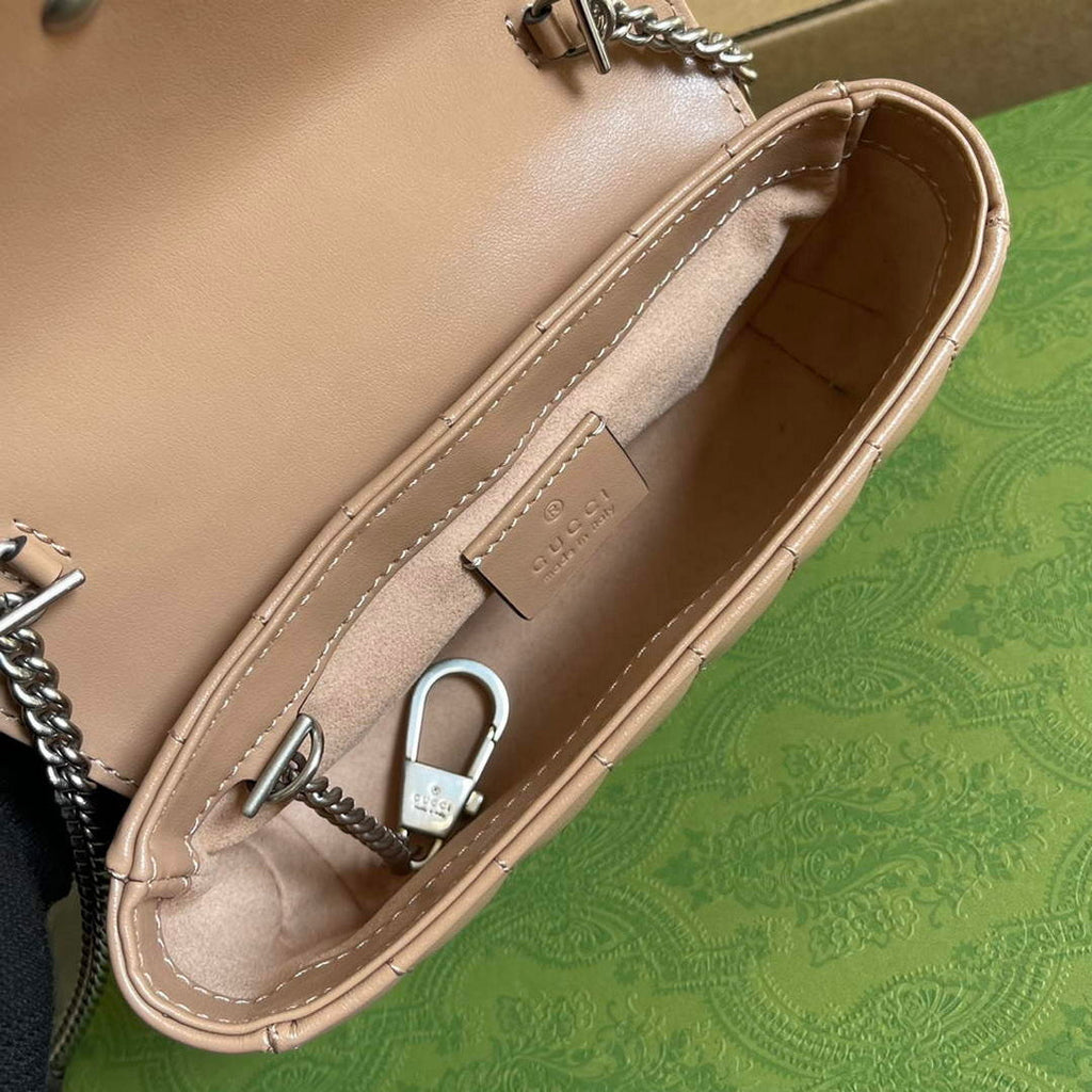 Gucci 476433 GG Marmont Super Mini Bag Pink