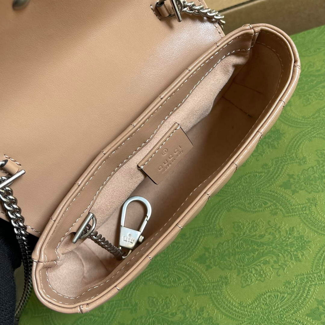 Gucci 476433 GG Marmont Super Mini Bag Pink - Default Title - View 8