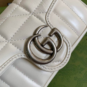 Gucci 476433 GG Marmont Super Mini Bag White - Default Title - View 5