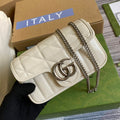 Gucci 476433 GG Marmont Super Mini Bag White - Default Title - View 1