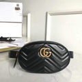 Gucci 476434 GG Marmont Matelass¨¦ Leather Belt Bag Black