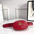 Gucci 476434 GG Marmont Matelass¨¦ Leather Belt Bag Red