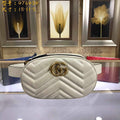 Gucci 476434 GG Marmont Matelass¨¦ Leather Belt Bag White