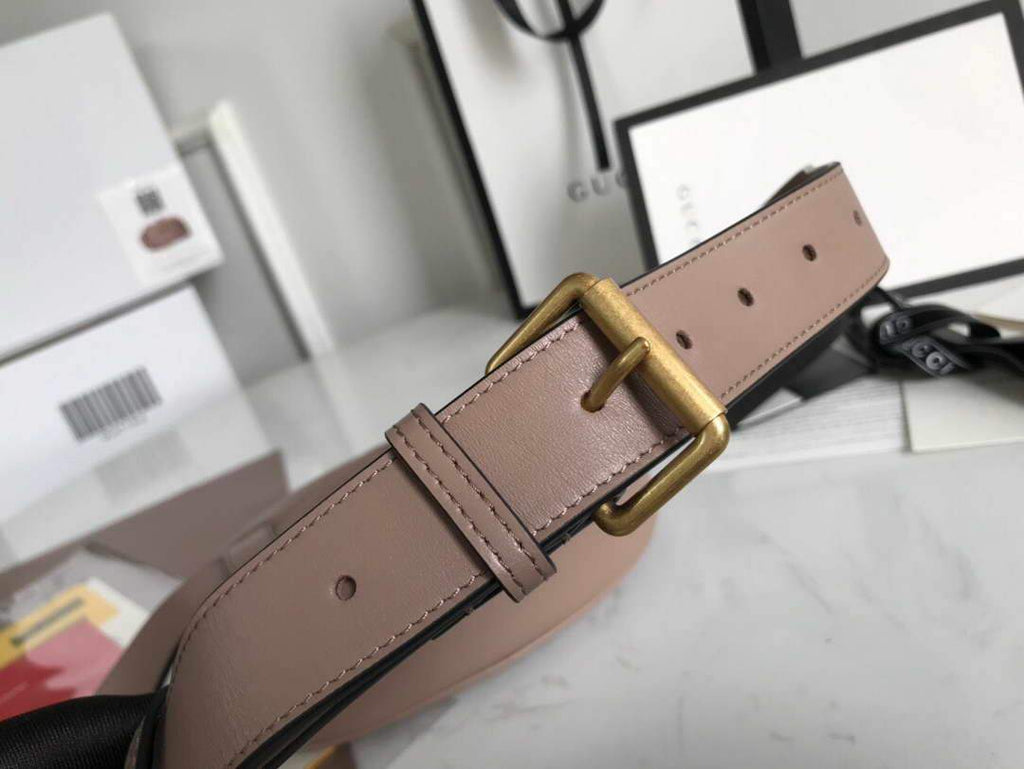 Gucci 476434 GG Marmont Matelass¨¦ Leather Belt Bag Light Pink