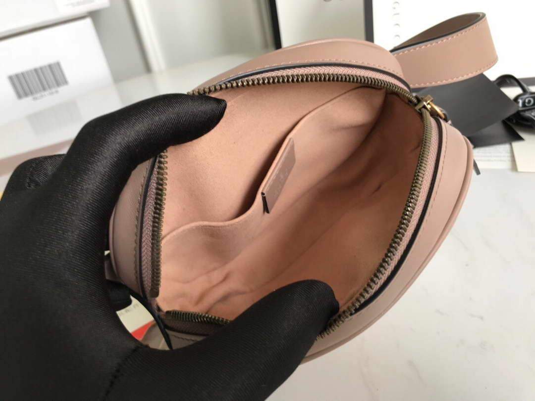 Gucci 476434 GG Marmont Matelass¨¦ Leather Belt Bag Light Pink