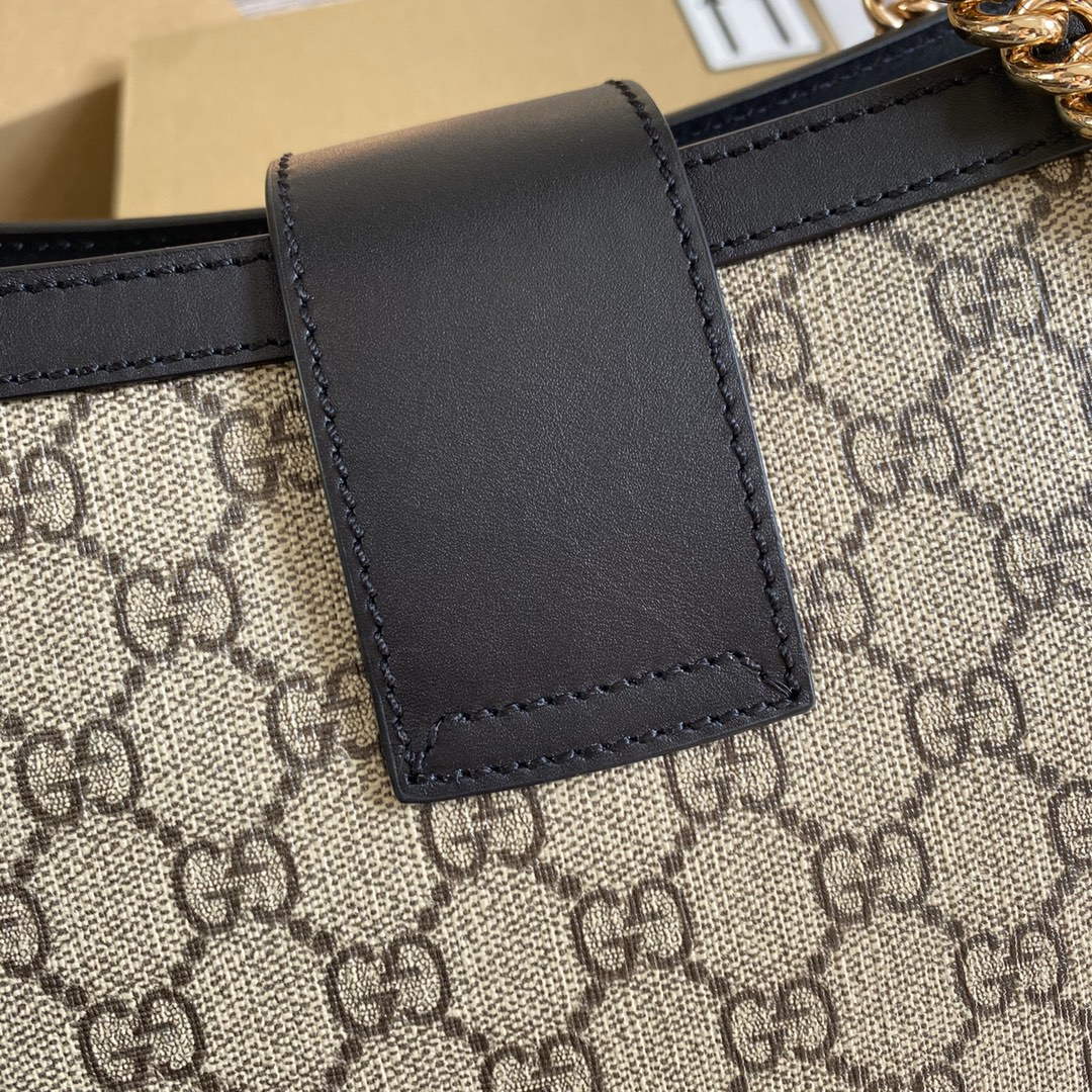Gucci 479197 Padlock Medium GG Shoulder Bag Black - Default Title - View 4