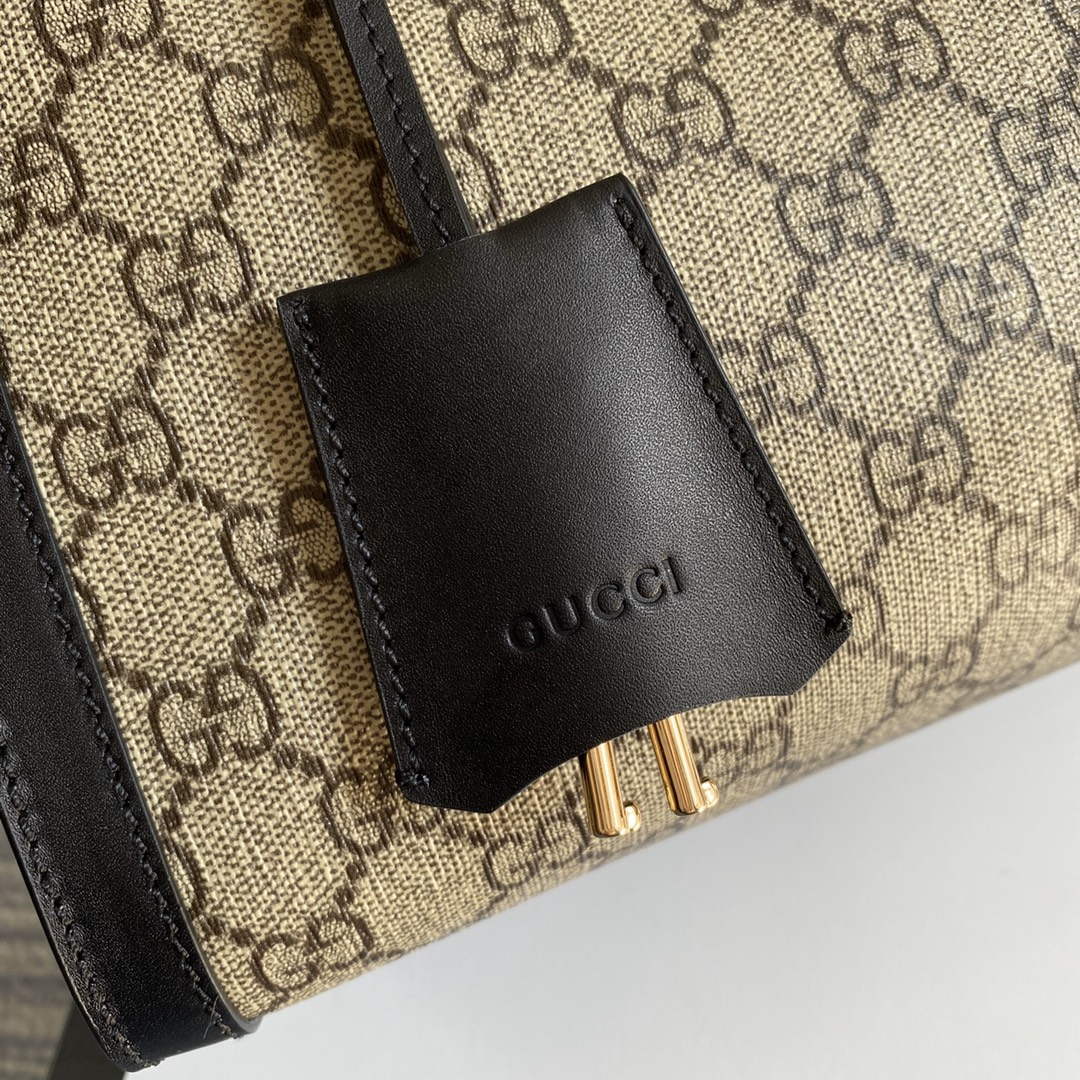 Gucci 479197 Padlock Medium GG Shoulder Bag Black - Default Title - View 6
