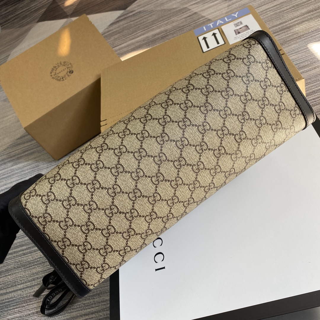 Gucci 479197 Padlock Medium GG Shoulder Bag Black