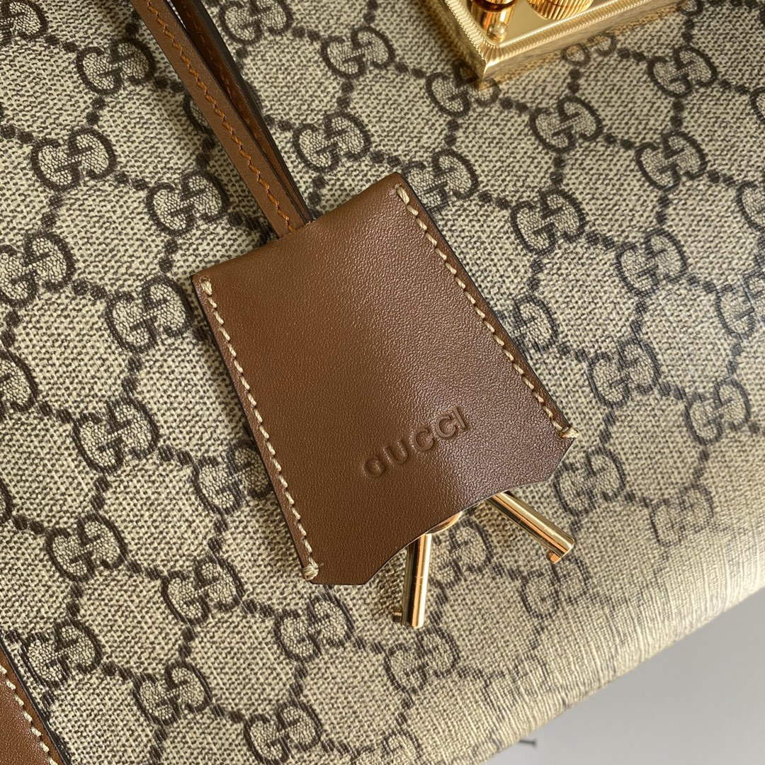 Gucci 479197 Padlock Medium GG Shoulder Bag Brown - Default Title - View 7