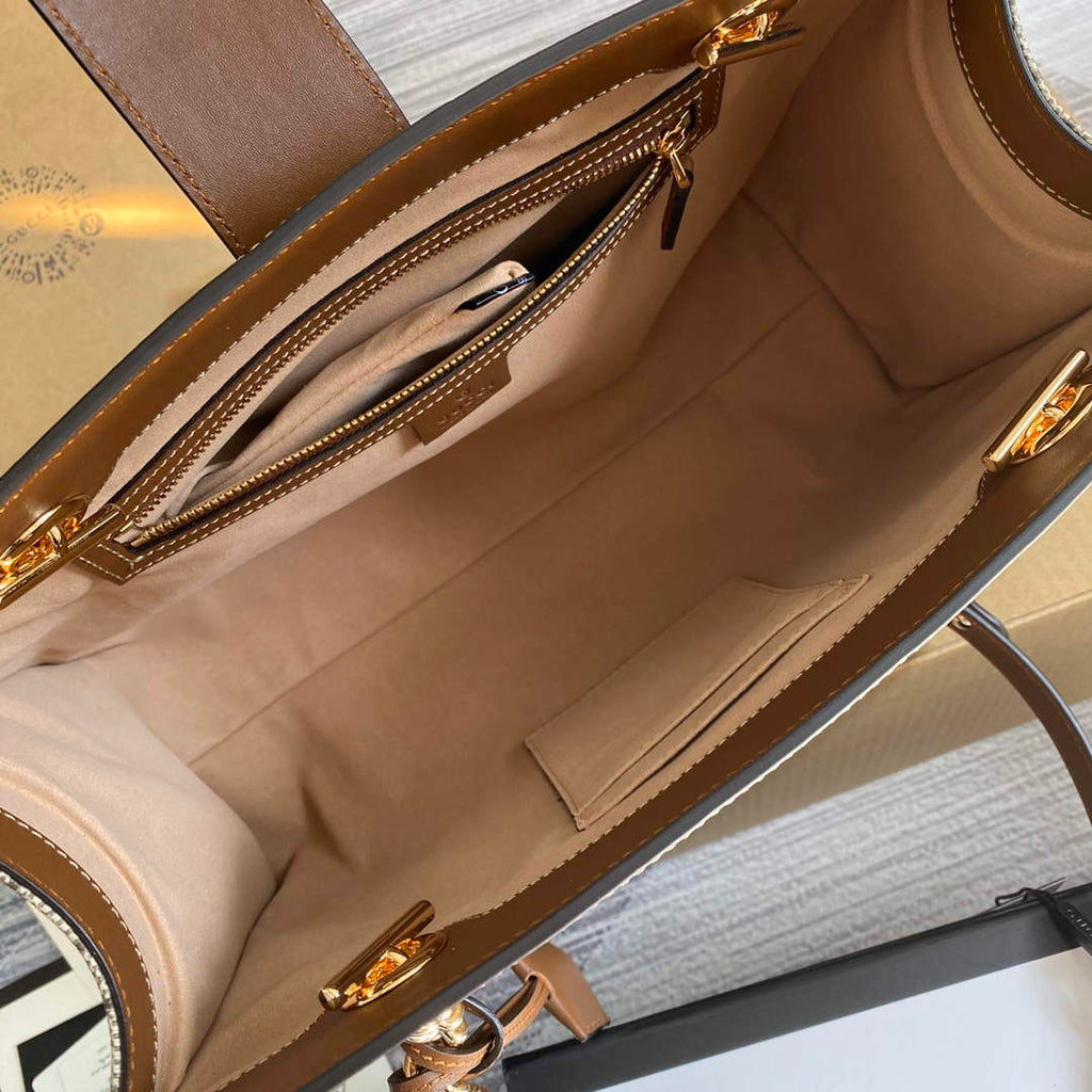 Gucci 479197 Padlock Medium GG Shoulder Bag Brown