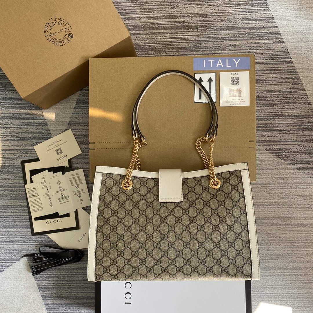 Gucci 479197 Padlock Medium GG Shoulder Bag White - Default Title - View 2