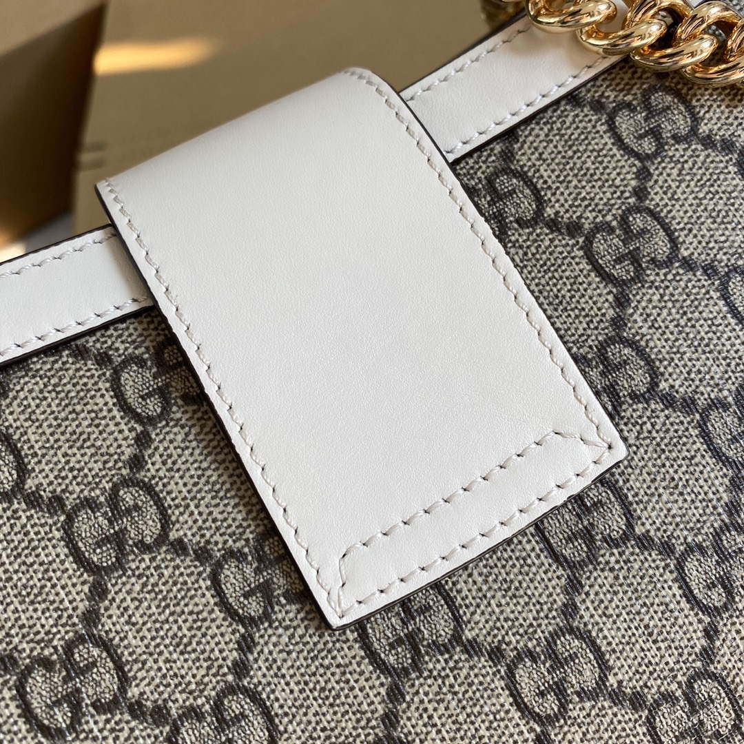 Gucci 479197 Padlock Medium GG Shoulder Bag White - Default Title - View 6