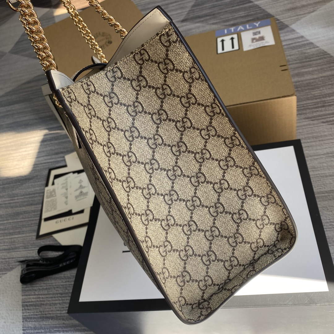 Gucci 479197 Padlock Medium GG Shoulder Bag White