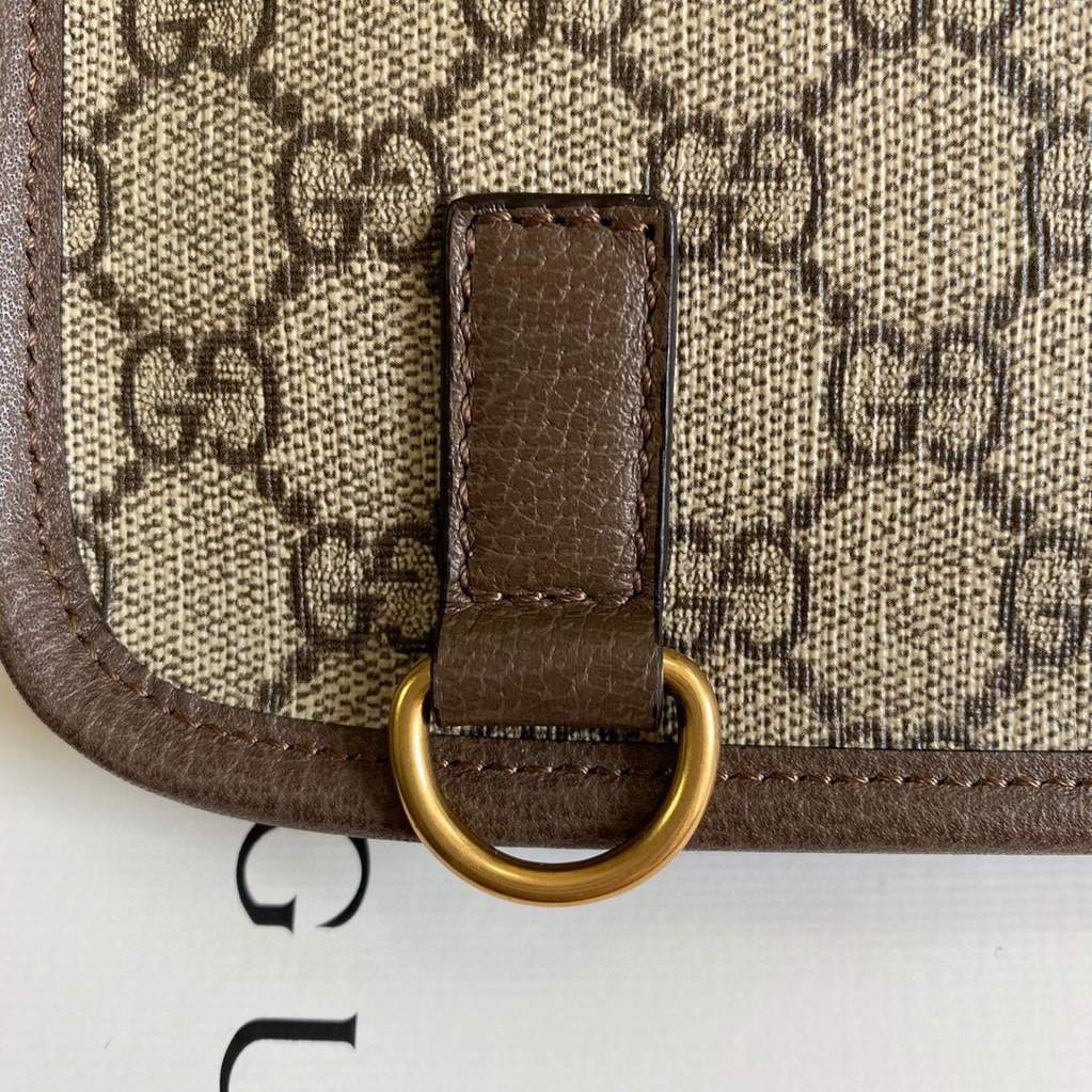Gucci 489617 Neo Vintage GG Supreme Belt Bag Brown