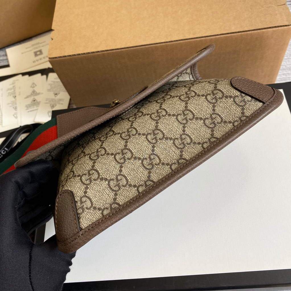 Gucci 489617 Neo Vintage GG Supreme Belt Bag Brown