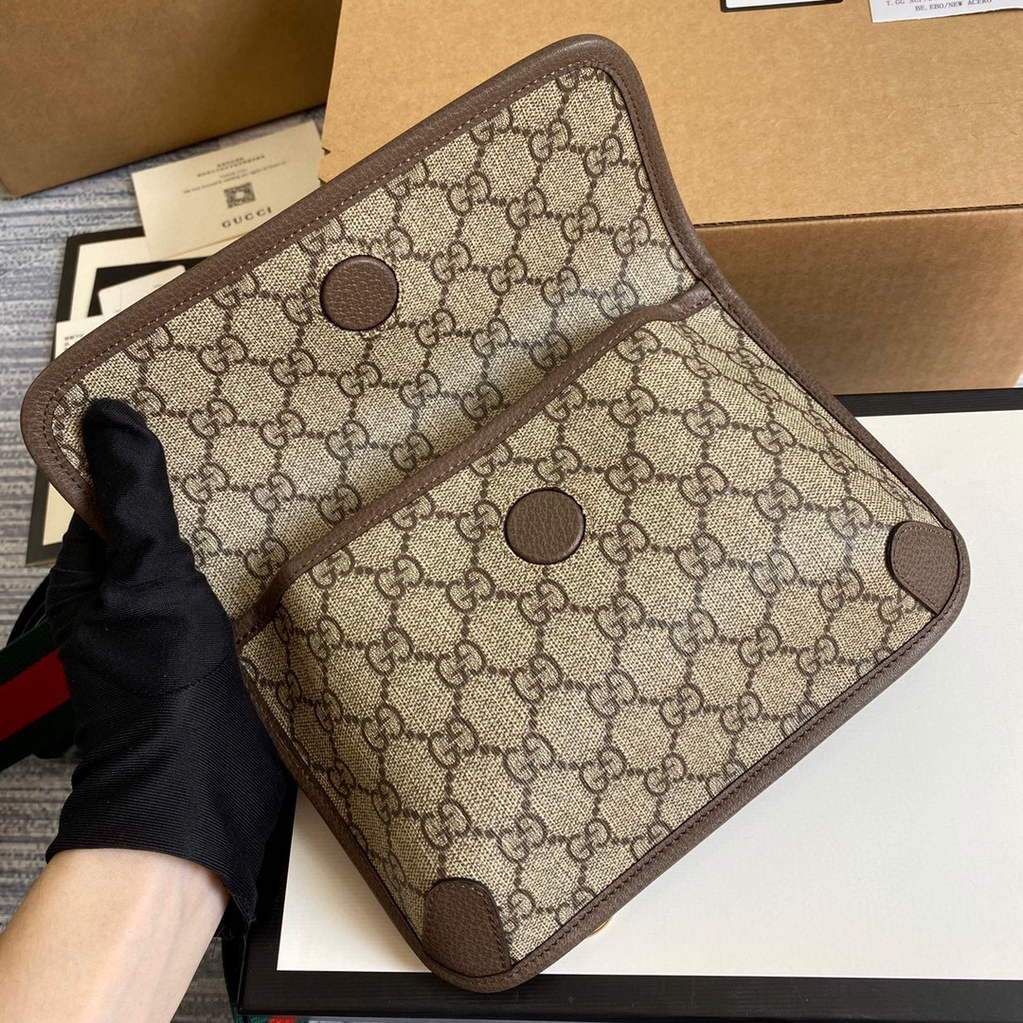 Gucci 489617 Neo Vintage GG Supreme Belt Bag Brown