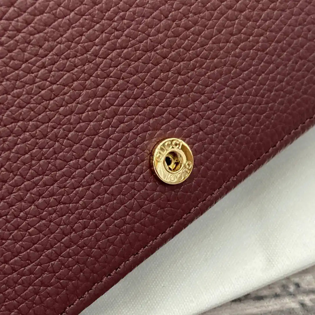 Gucci 497985 GG GG Marmont wallet on chain Black with Gold