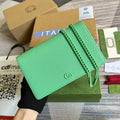 Gucci 497985 GG Marmont Leather Mini Chain Bag Green - Default Title - View 1