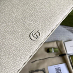 Gucci 497985 GG Marmont Leather Mini Chain Bag White - Default Title - View 4