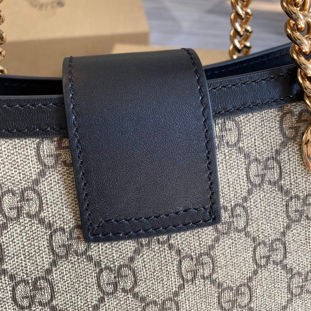 Gucci 498156 Padlock GG Small Shoulder Bag Black