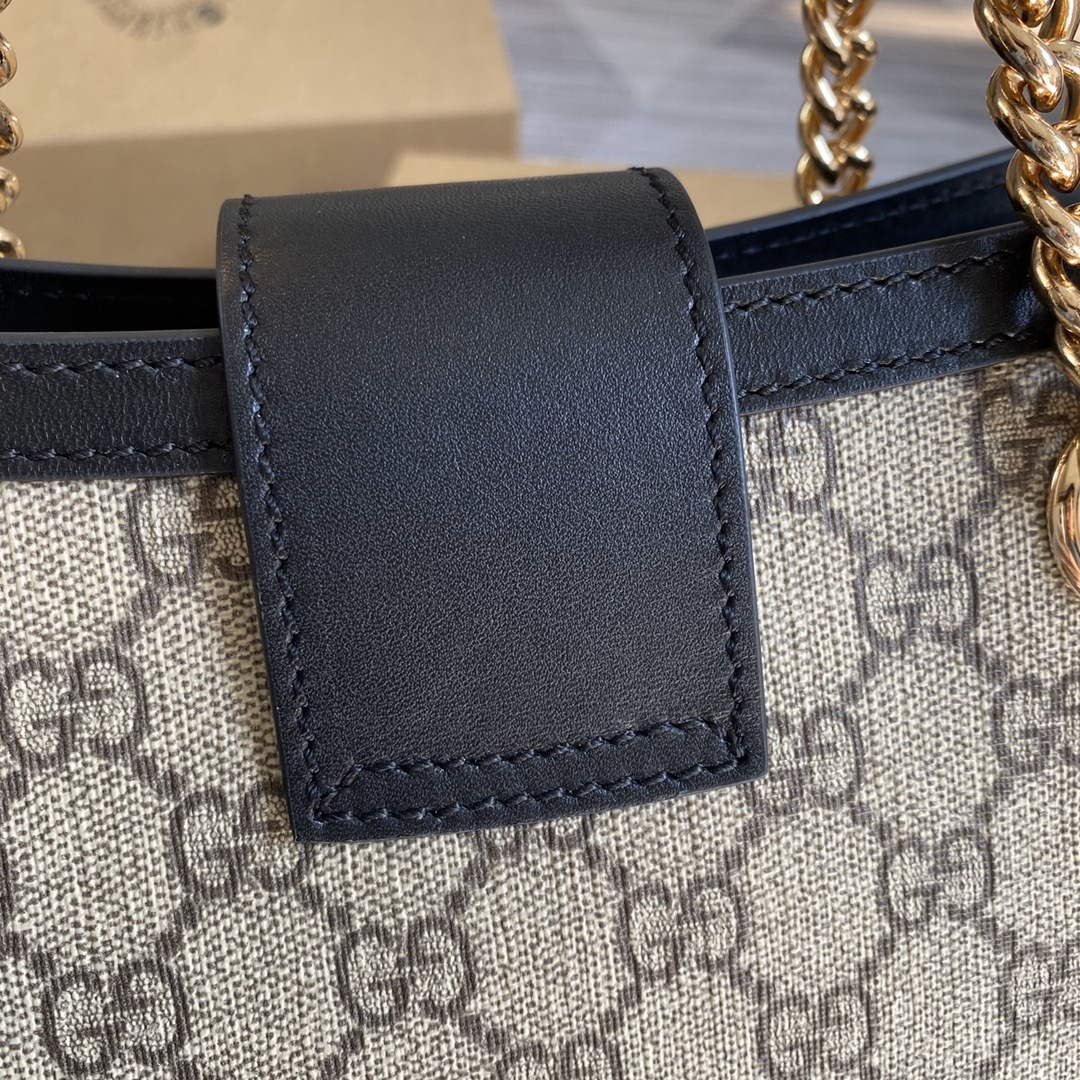 Gucci 498156 Padlock GG Small Shoulder Bag Black
