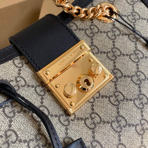 Gucci 498156 Padlock GG Small Shoulder Bag Black - Default Title - View 6