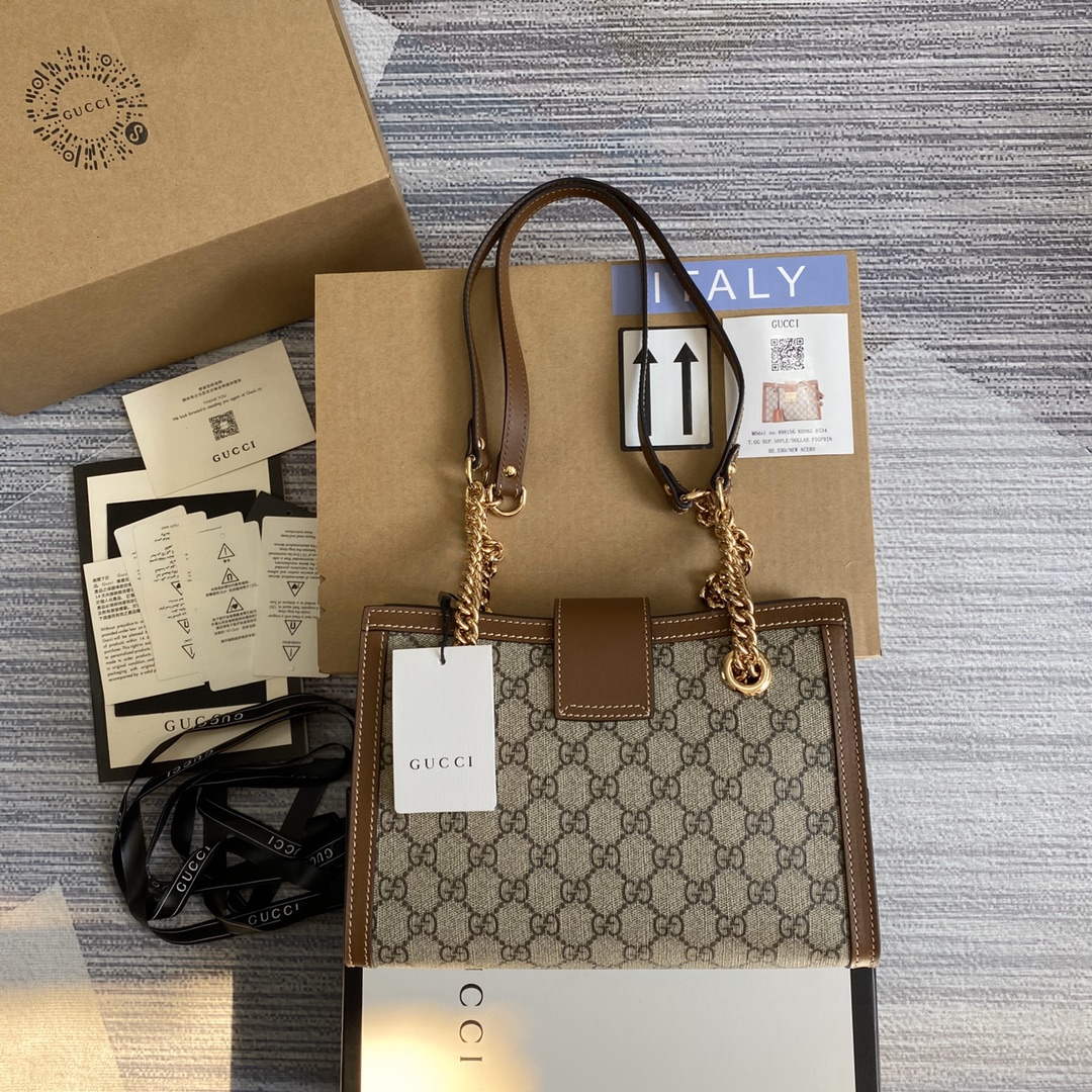 Gucci 498156 Padlock GG Small Shoulder Bag Brown - Default Title - View 2