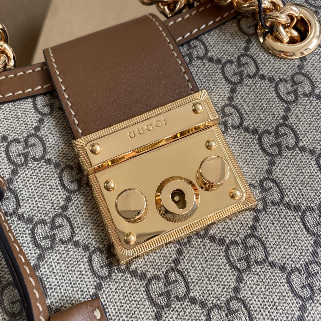 Gucci 498156 Padlock GG Small Shoulder Bag Brown - Default Title - View 6