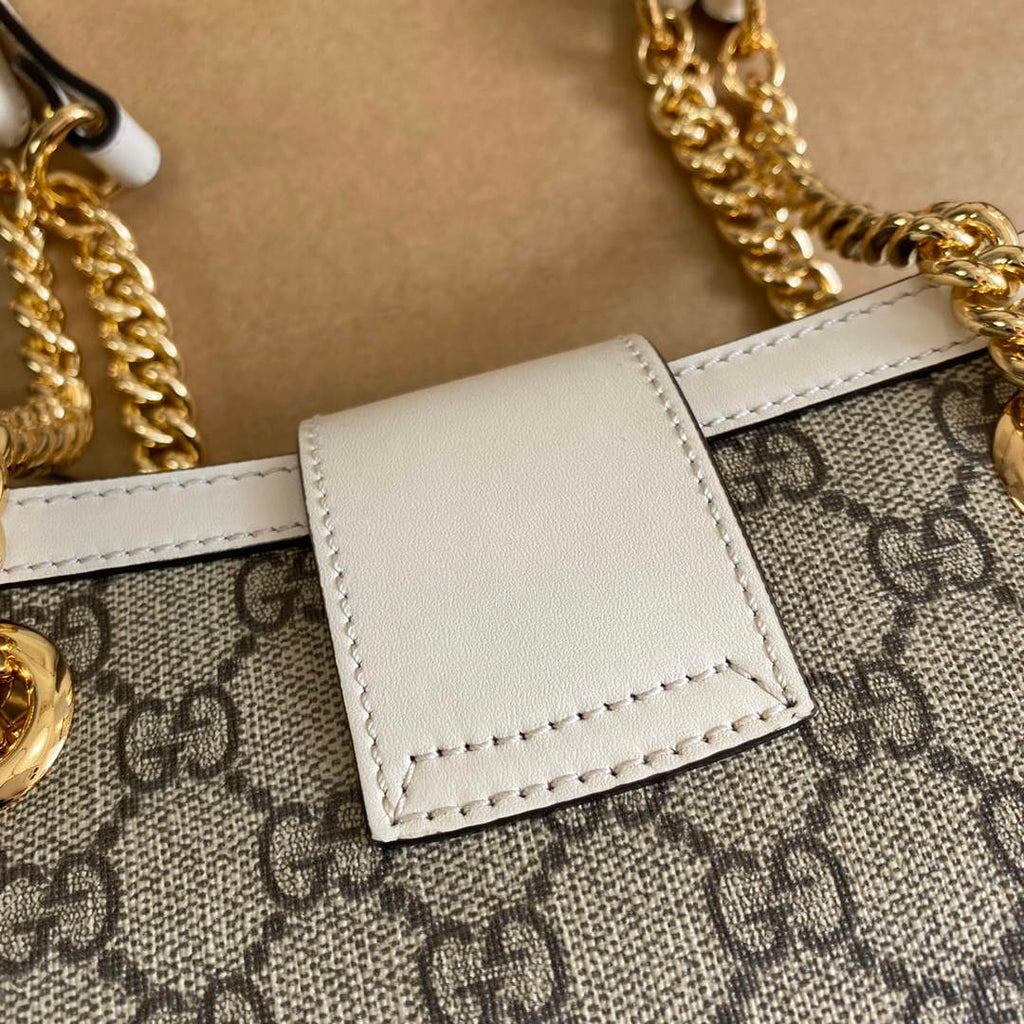Gucci 498156 Padlock GG Small Shoulder Bag White