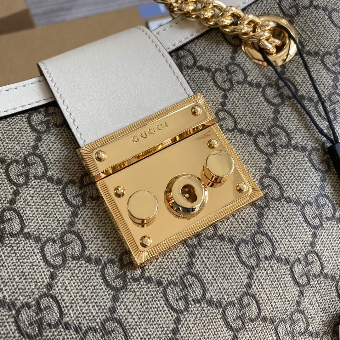 Gucci 498156 Padlock GG Small Shoulder Bag White - Default Title - View 4