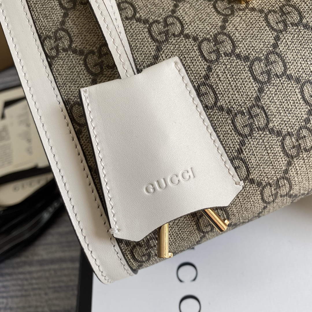 Gucci 498156 Padlock GG Small Shoulder Bag White - Default Title - View 5