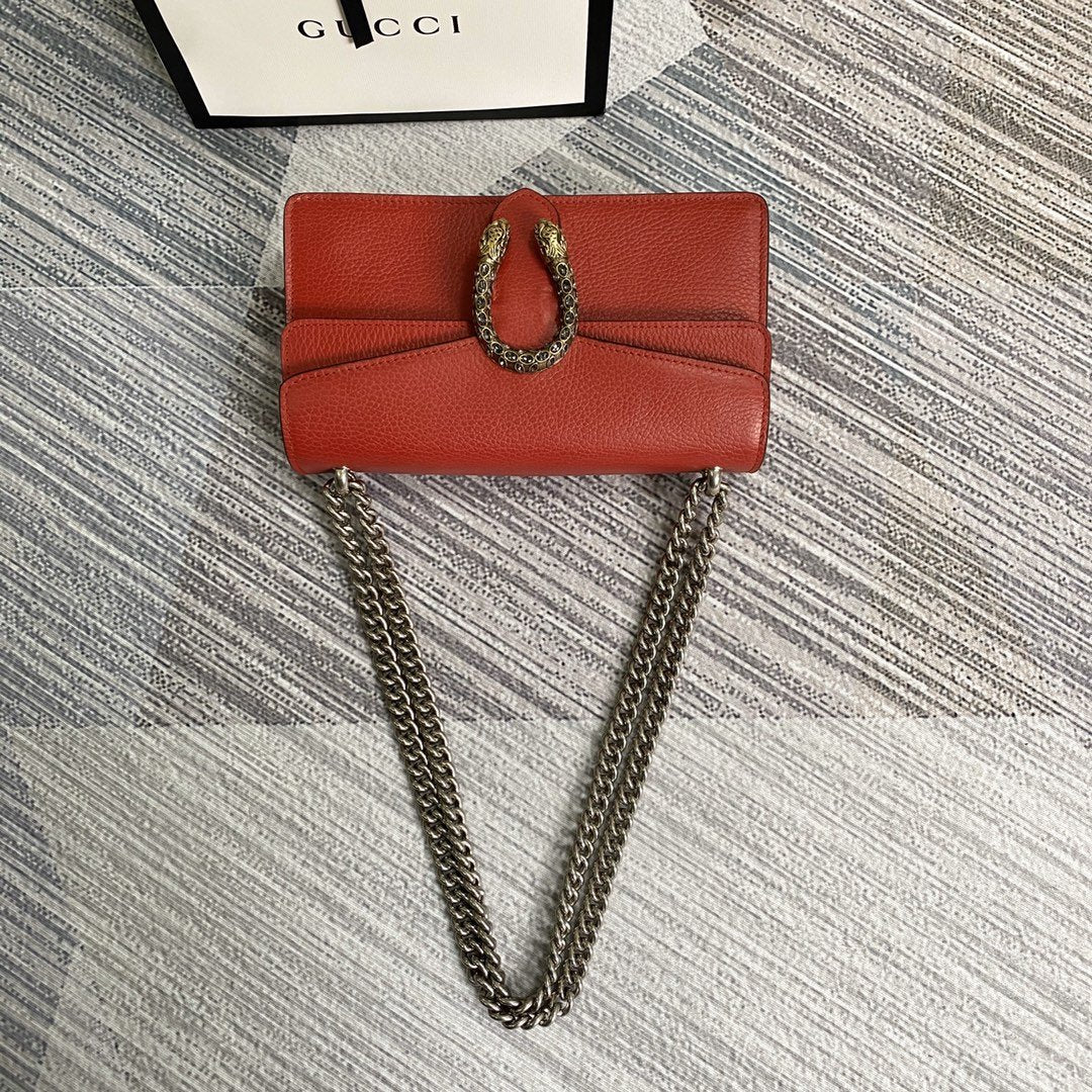 Gucci 499623 Dionysus Small Shoulder Bag Red