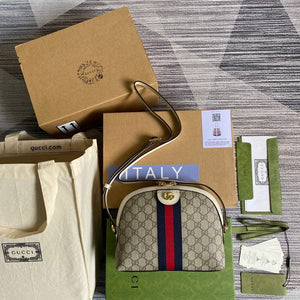 Gucci 499621 Ophidia Small GG Shoulder Bag Beige White - Default Title - View 1