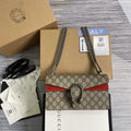 Gucci 499623 Dionysus medium shoulder bag Beige Red