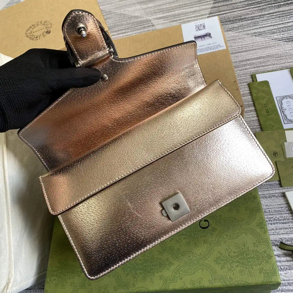 Gucci 499623 Dionysus medium shoulder leather bag Copper