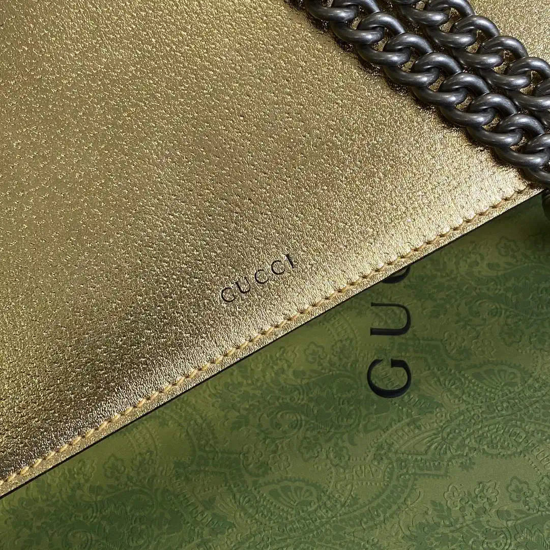 Gucci 499623 Dionysus medium shoulder leather bag Gold