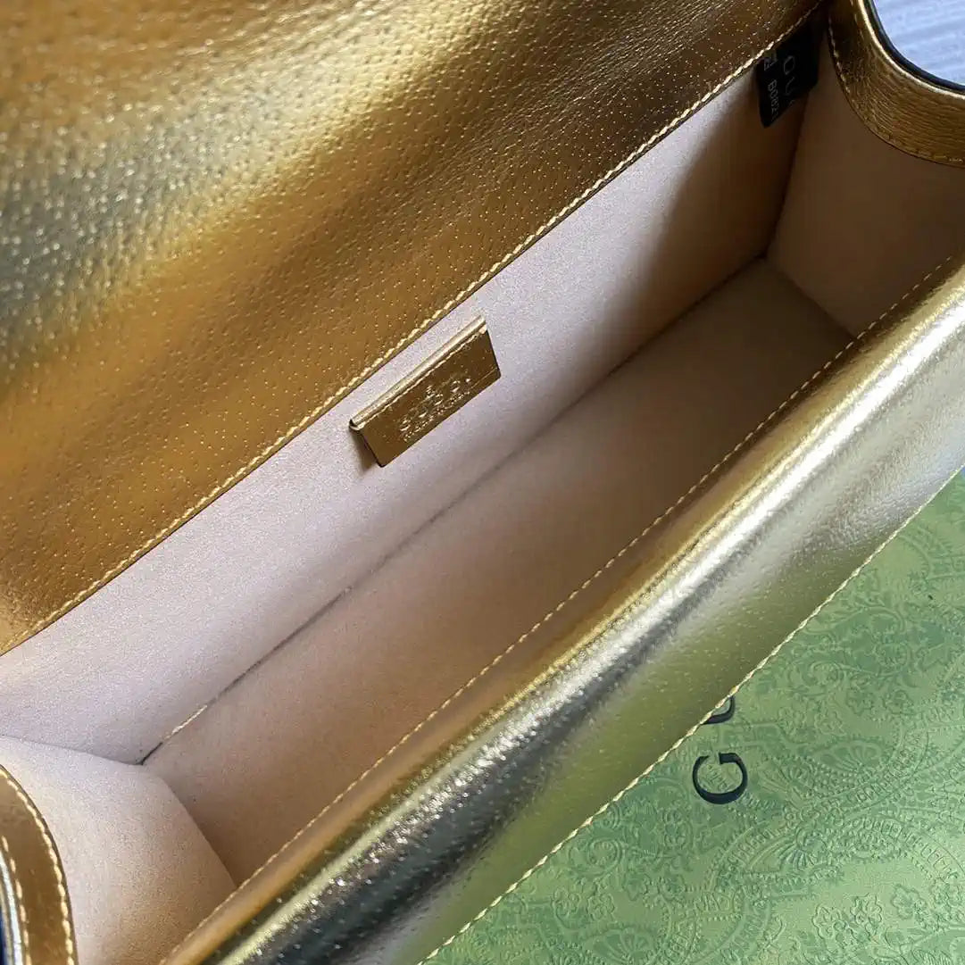 Gucci 499623 Dionysus medium shoulder leather bag Gold