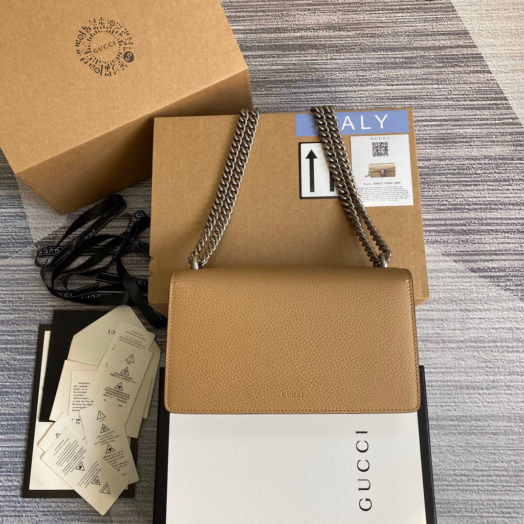 Gucci 499623 Dionysus Small Shoulder Bag Khaki