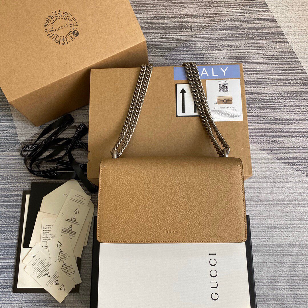 Gucci 499623 Dionysus Small Shoulder Bag Khaki
