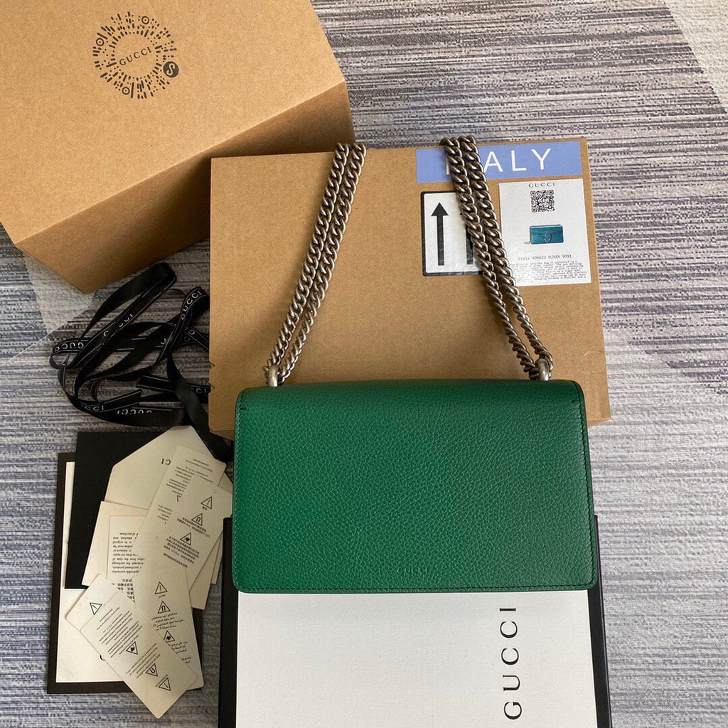 Gucci 499623 Dionysus Small Shoulder Bag Green