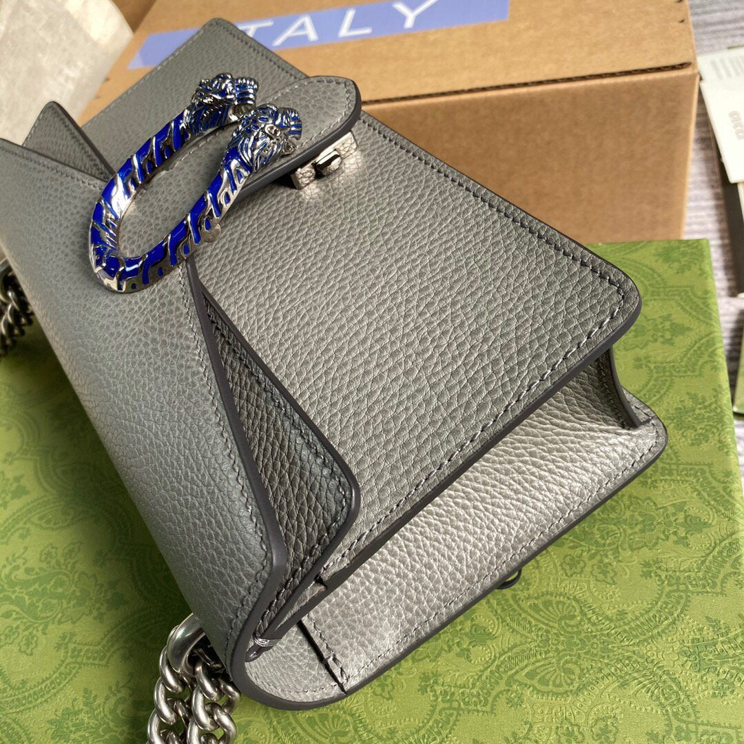 Gucci 499623 Dionysus Small Shoulder Bag Gray