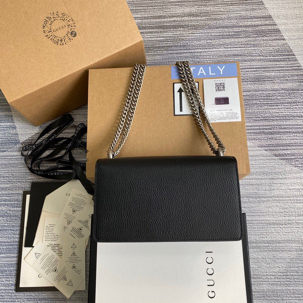 Gucci 499623 Dionysus Small Shoulder Bag Black