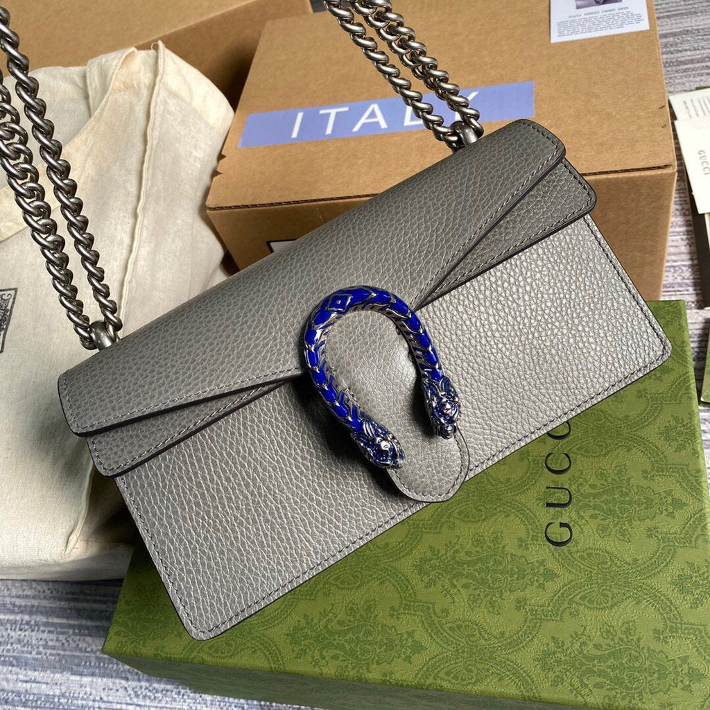 Gucci 499623 Dionysus Small Shoulder Bag Gray