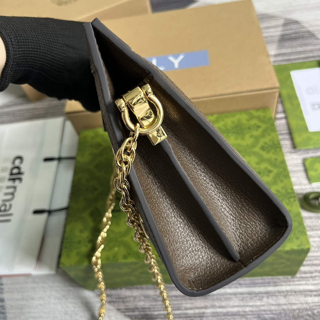 Gucci 503877 Ophidia GG small shoulder bag brown