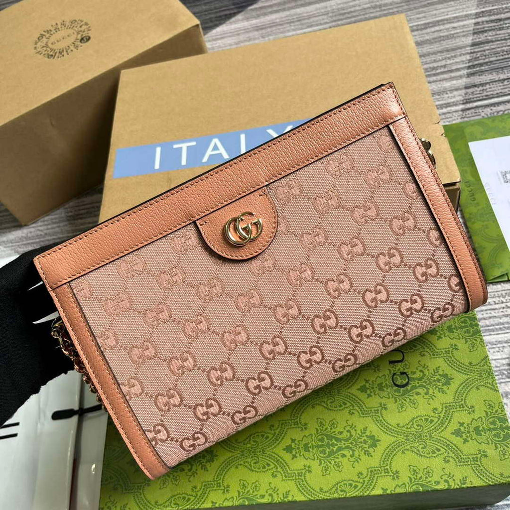 Gucci 503877 Ophidia GG Small Shoulder Bag Pink