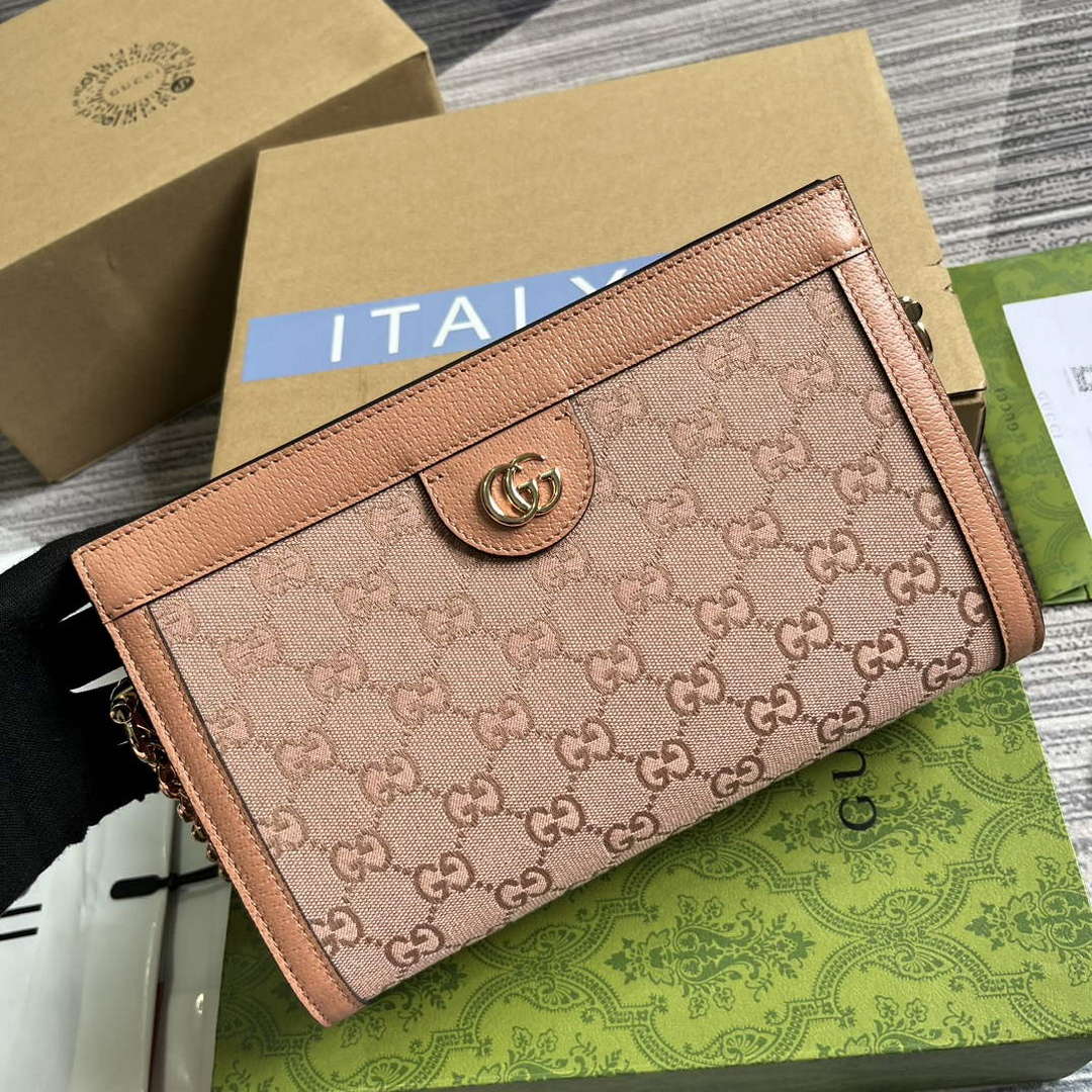 Gucci 503877 Ophidia GG Small Shoulder Bag Pink