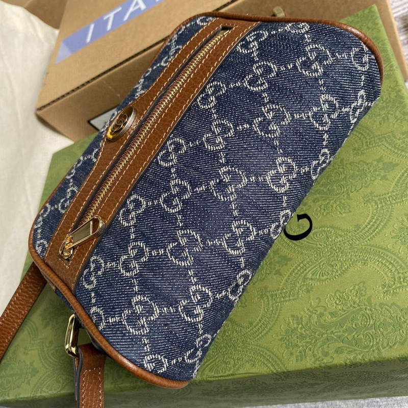 Gucci 517350 Ophidia GG Mini Bag Navy blue - Default Title - View 5